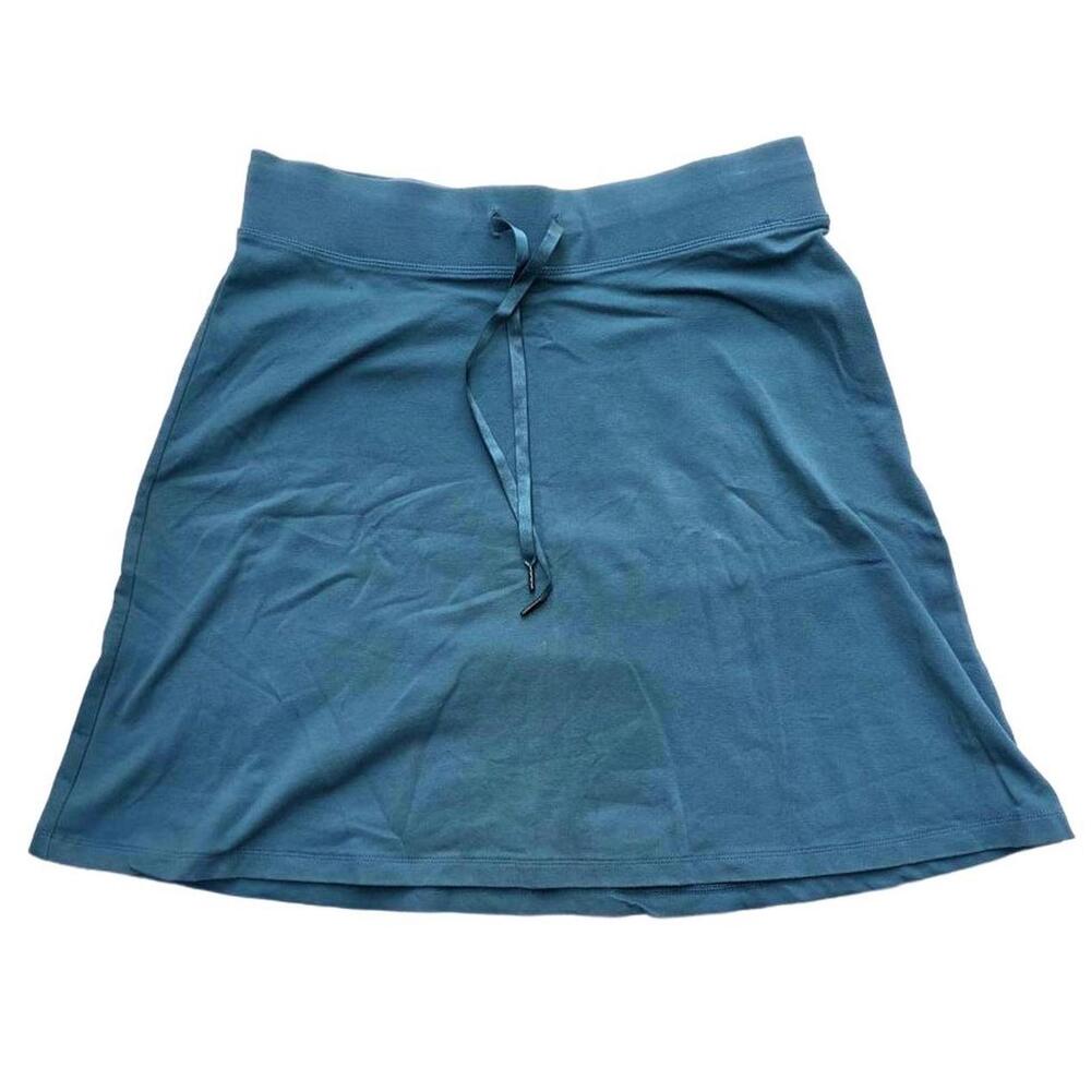Alpine Blue Athletic Cotton Skort With Drawstring Elasticized Waist  Large,